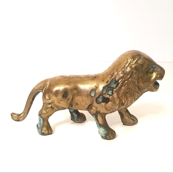 Other - Vintage brass lion figurine art sculpture Bohemian